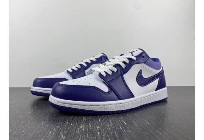 Air Jordan 1 Low White Purple 553558-515