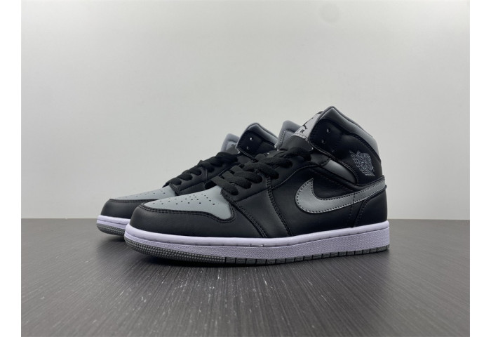 AIR JORDAN 1 MID BLACK GREY BQ6472-007