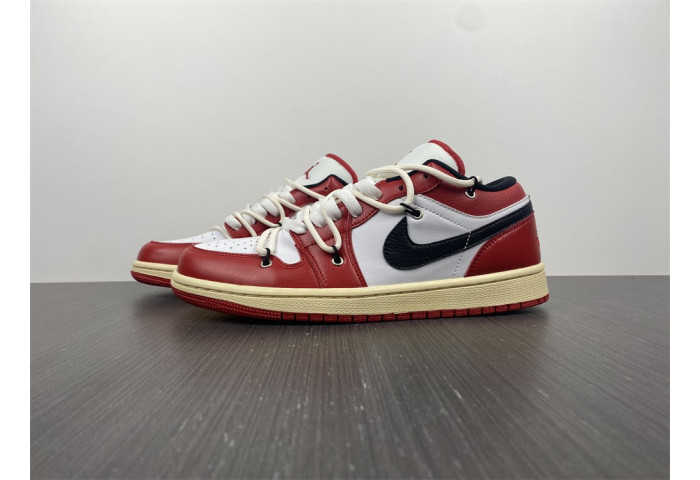 AIR JORDAN 1 LOW 'WHITE UNIVERISTY RED' - 553558-118
