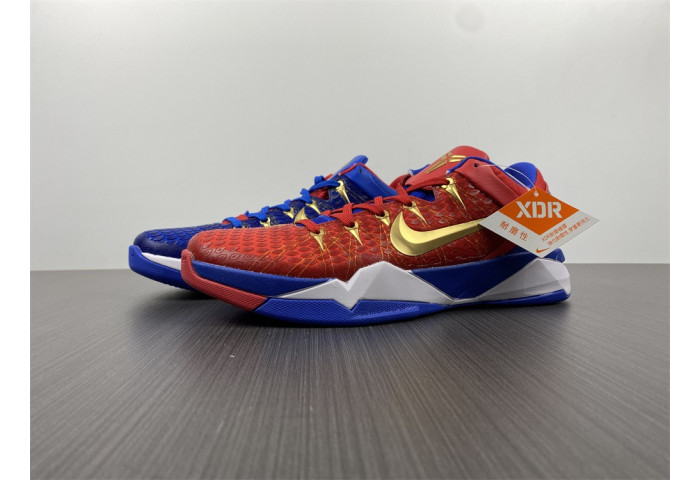 Nike Zoom Kobe VII RLX Red Blue Metallic Gold 488371-406
