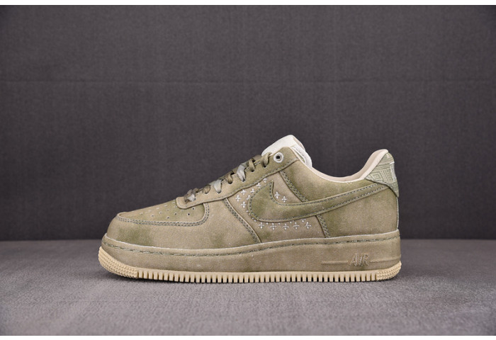 NIKE AIR FORCE 1 LOW NAI-KE OLIVE CANVAS DV4246-333