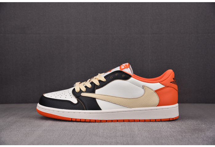 TRAVIS SCOTT X AIR JORDAN 1 LOW SAIL/WHITE/ROYAL ORANGE DM7866 - 9 82