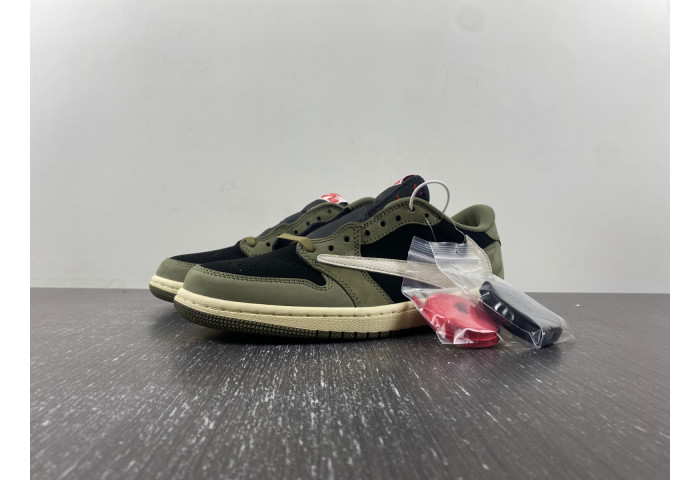 TRAVIS SCOTT AIR JORDAN 1 LOW OG BLACK OLIVE DM7866-002