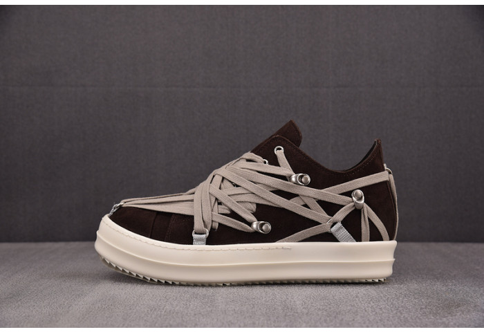 RICK 0WENS SNEAKERS(BROWN RED)