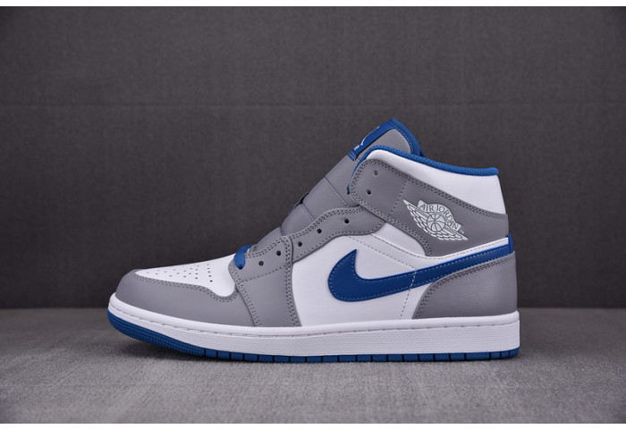 AIR Jordan 1 Mid True Blue Cement (GS) - DQ8423-014