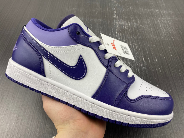Air Jordan 1 Low White Purple 553558-515