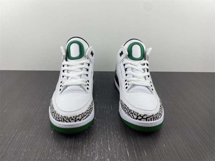 Air Jordan 3 Retro Oregon Ducks Pit Crew White - 594282233