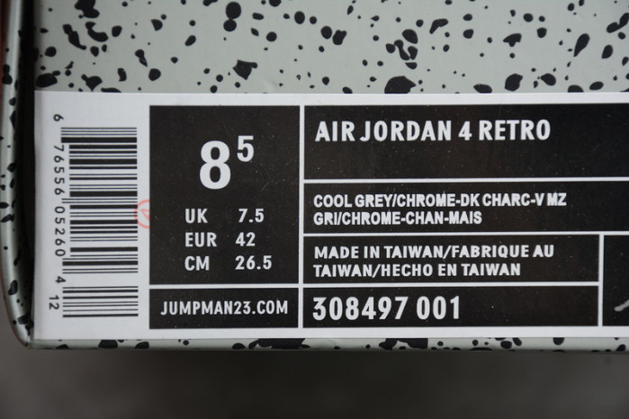 JORDAN 4 RETRO COOL GREY (2004) 308497-001