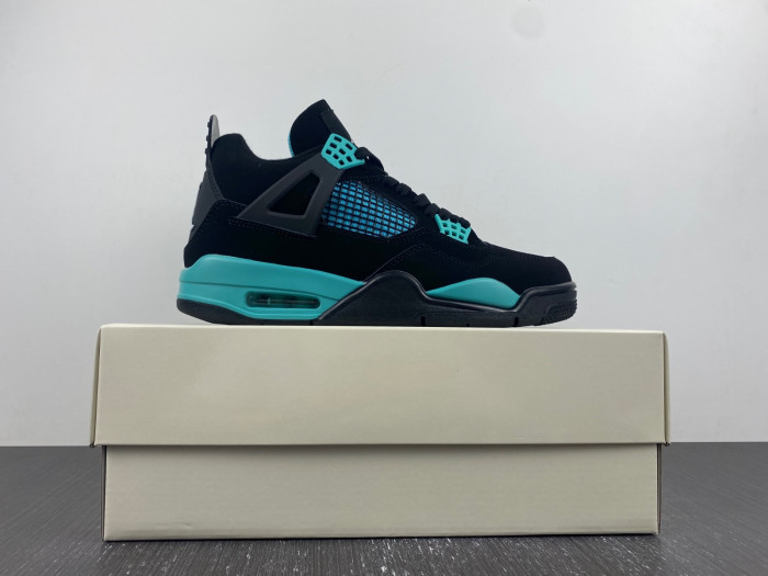 Air Jordan 4 Black T*f*ny Green BQ7669-132