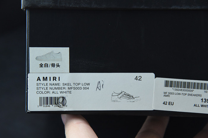 AMIRI 21FW SKEL TOP LOW SNEAKER