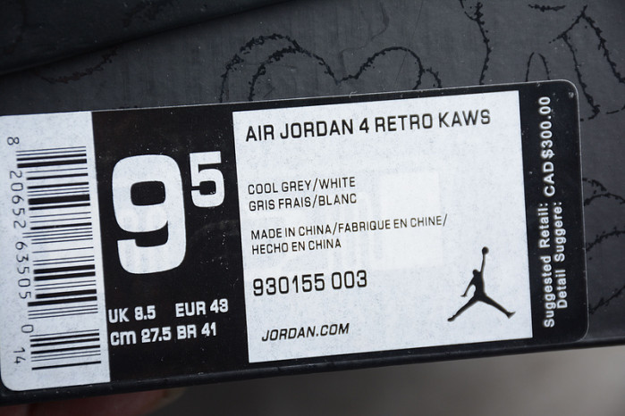 AIR JORDAN 4 RETRO KAWS "KAWS" 930155-003