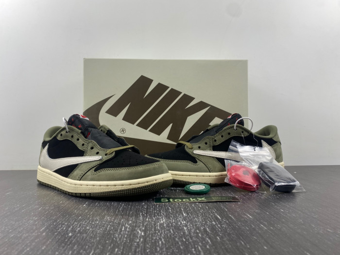 TRAVIS SCOTT AIR JORDAN 1 LOW OG BLACK OLIVE DM7866-002