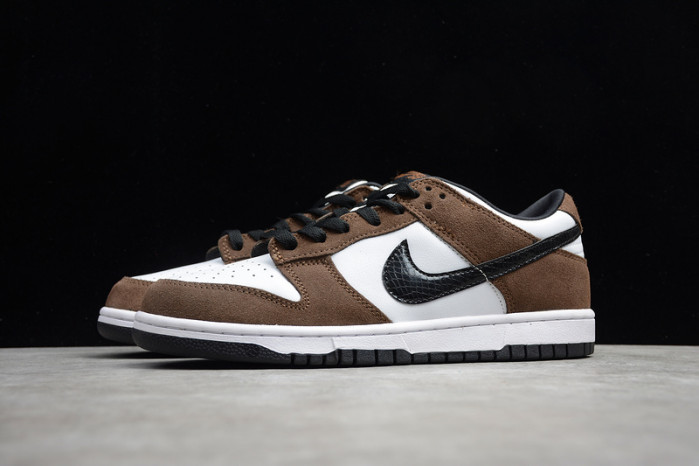 Nike SB Dunk Low White Black Trail End Brown - 304292-102
