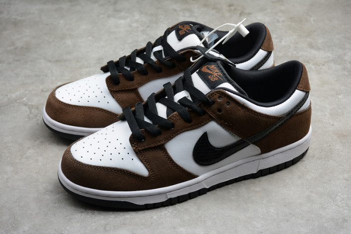 Nike SB Dunk Low White Black Trail End Brown - 304292-102