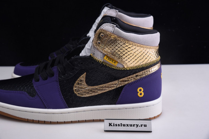 KOBE BRYANT X AIR JORDAN 1 HIGH OG BLACK-PURPLE 555088-171