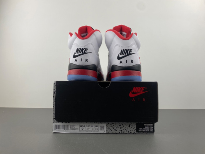 Air Jordan 5 Fire Red Black Tongue 2025 HQ7978-101