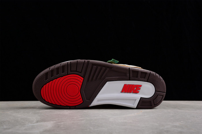 Air Jordan 3 Retro SE White Dark Brown Green 398614-500