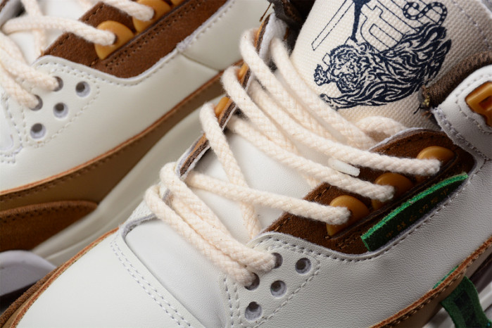 Air Jordan 3 Retro SE White Dark Brown Green 398614-500