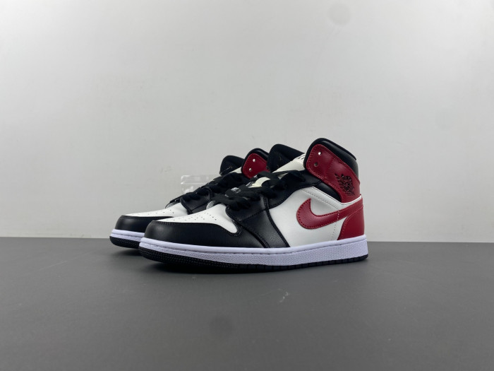 AIR JORDAN 1 MID WOMENS BLACK TOE BQ6472-160