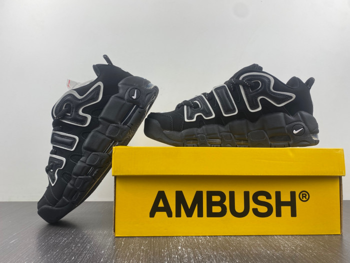 AMBUSH x Nike Air More Uptempo Low “Black/White”  FB1299-001