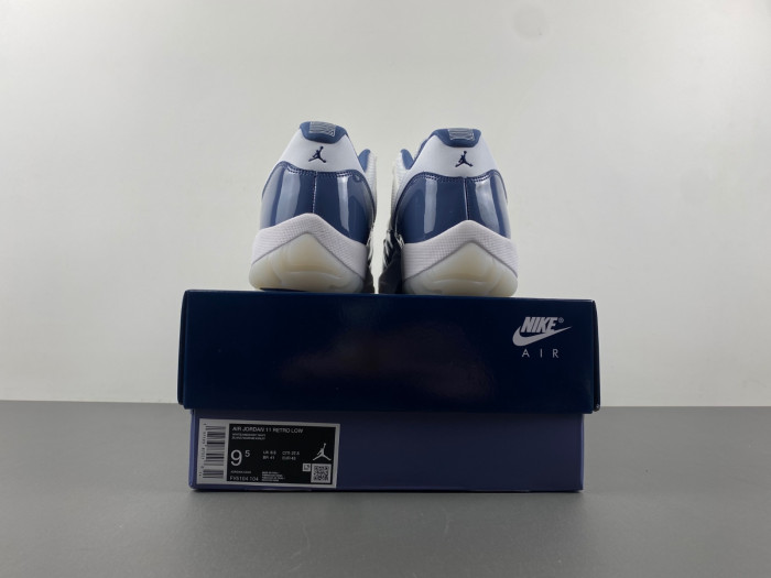 AIR JORDAN 11 LOW RETRO WHITE MIDNIGHT NAVY | FV5104-104