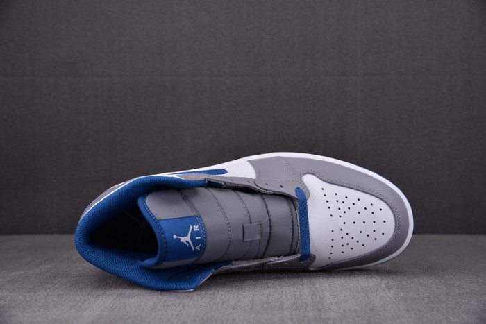 AIR Jordan 1 Mid True Blue Cement (GS) - DQ8423-014